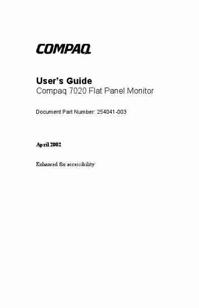 Compaq Computer Monitor 7020-page_pdf